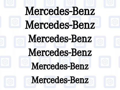Mercedes Benz Style Brake Caliper Decals Stickers AMG A45 C63 (x 6) Straight