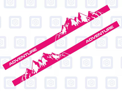 2.2m Adventure Full Side Vinyl Decals For Campervan Motorhome Caravan Graphic