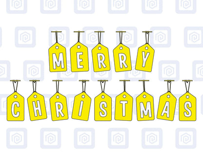 Merry Christmas Tags Letters Sticker Special Wall Art Vinyl Wall Sticker Decal