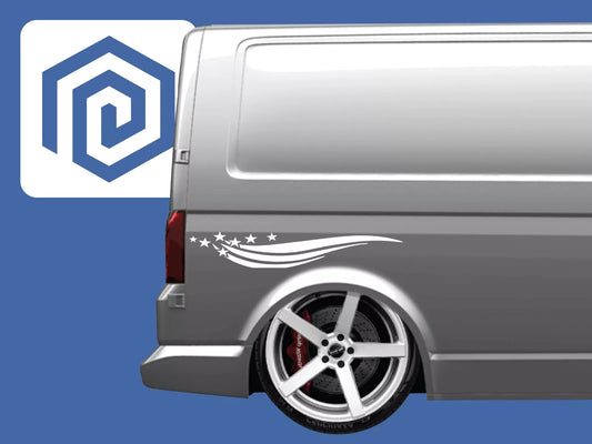 Star Band Stripe Vinyl Decals For Campervan Motorhome Caravan Sticker Graphic