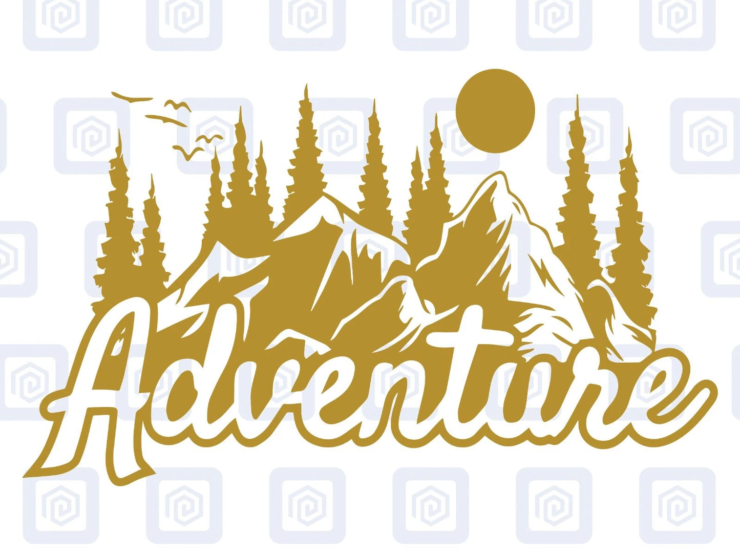 Adventure Mountain Vinyl Decal For Campervan Van Caravan Sticker Graphic Camping