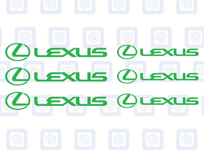 Lexus Brake Caliper Decals Sticker Logos (set of 6) RZ RC ES LS GS IS RX NX GX