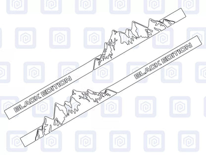 Black Edition Full Side Vinyl Decals For Campervan Motorhome Sticker GraphicOpens