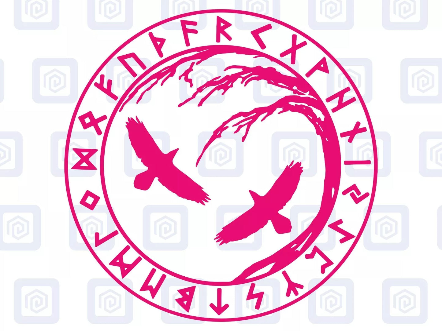 Rune Viking Raven Bird Vinyl Decals For Camper Van Caravan Sticker Graphic