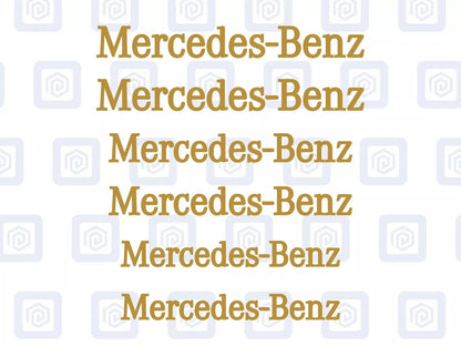 Mercedes Benz Style Brake Caliper Decals Stickers AMG A45 C63 (x 6) Straight