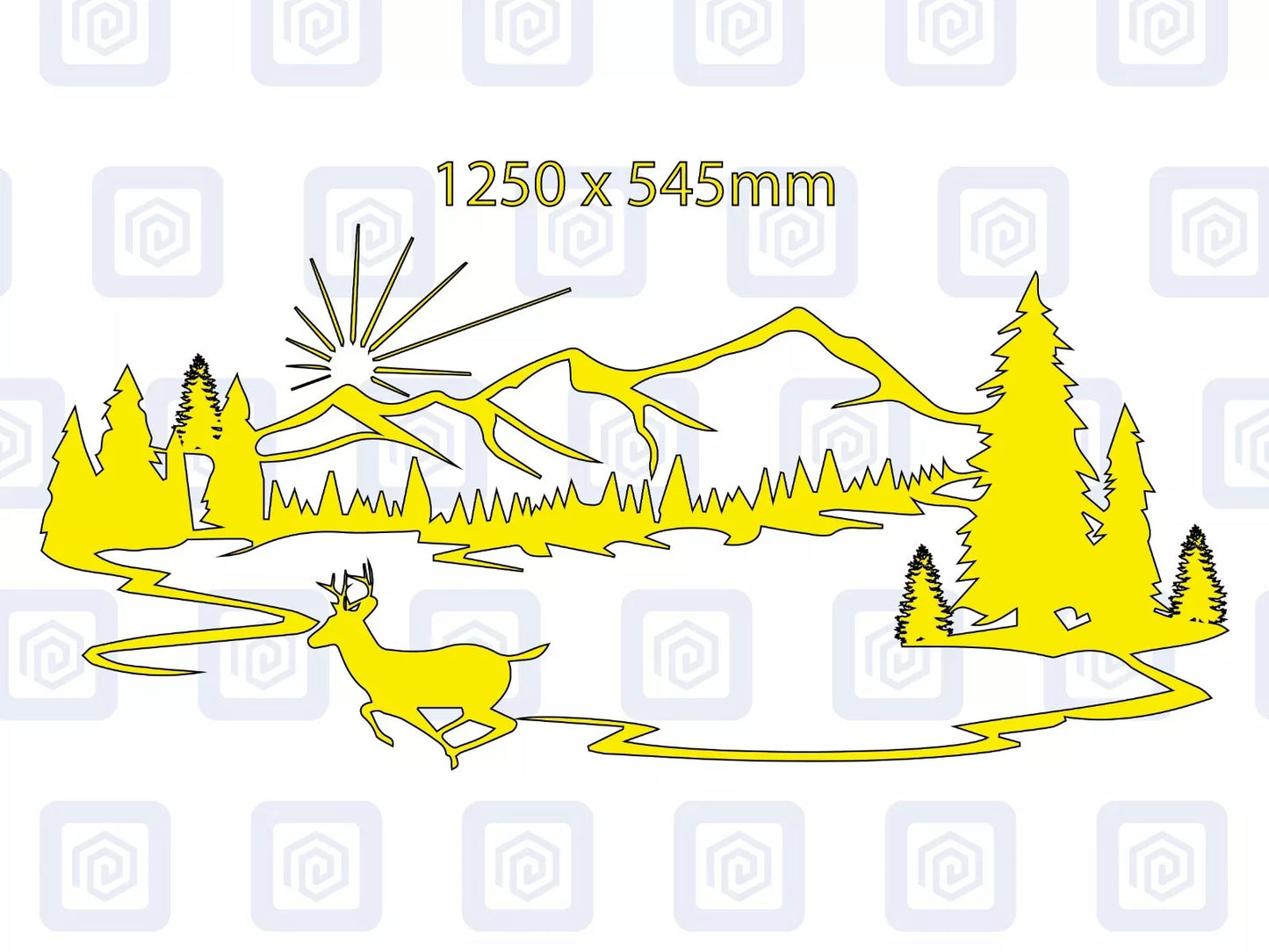 XL Mountain Lake Side Scenic Vinyl Decals For Camper Van Caravan Sticker Graphic