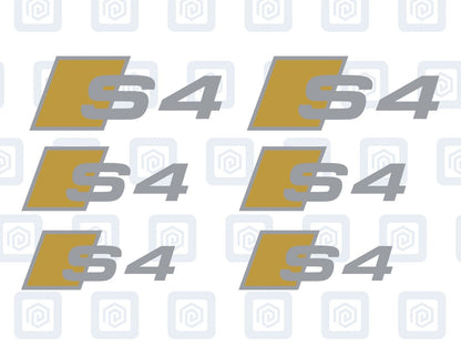 S4 Brake Caliper Decals 2 Colour Fits A4 S4 B7 B8 B9 sticker logos (set of 6)