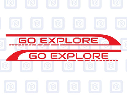 Go Explore Side Graphics Vinyl Decal For Camper Van Caravan Motorhome Sticker