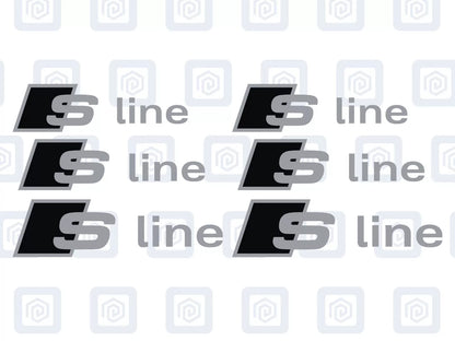 Audi S Line Brake Caliper Decals Fits A1 A3 A4 A5 A6 A7 TT sticker (set of 6)