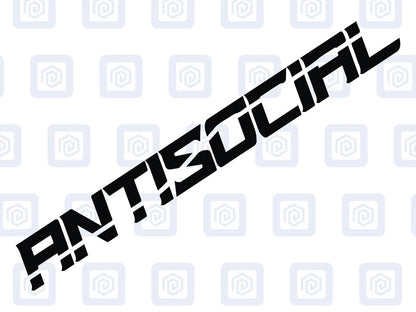 Antisocial Sticker JDM DUB Euro Stance VAG Window Vinyl Decal Graphic