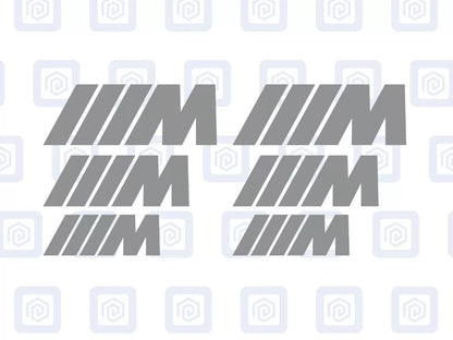M Sport Single Colour Brake Caliper Decals Fits BMW sticker logos (set of 6)