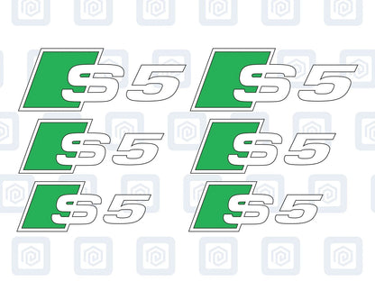 Audi S5 Brake Caliper Decals 2 Colour Fits A5 S5 RS5 5 High Temp Sticker Logos