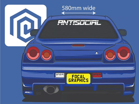 Antisocial Sticker JDM DUB Euro Stance VAG Window Vinyl Decal Graphic