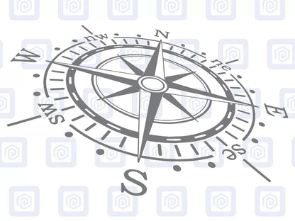 LARGE Compass Vinyl Decal For Campervan Van Caravan Sticker Graphic Camping