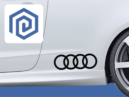 3 Lines Side Skirt Decals Fits A3 A4 A5 A6 TT Vinyl Sticker Pair (set of 2)