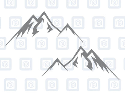 LARGE Mountain Vinyl Decals For Camper Van Caravan Sticker Graphic Pair x2