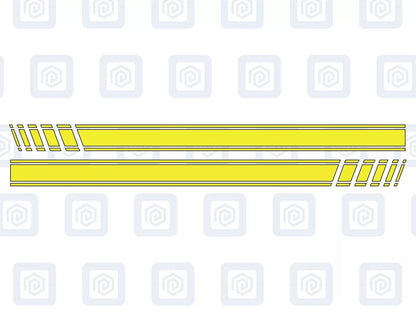 Fiat Abarth 500 595 695 Side Stripe Decal Sticker Pair (Set of 2)