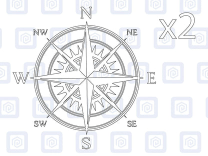 Compass Vinyl Decal For Camper Van Caravan Motorhome Sticker Graphic Campervan