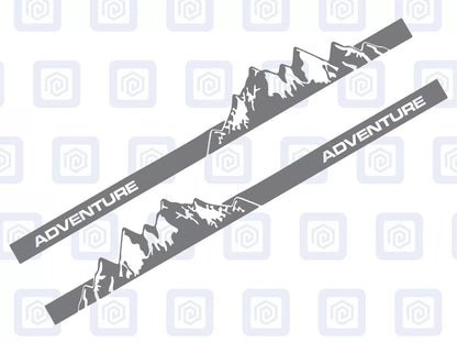2.2m Adventure Full Side Vinyl Decals For Campervan Motorhome Caravan Graphic