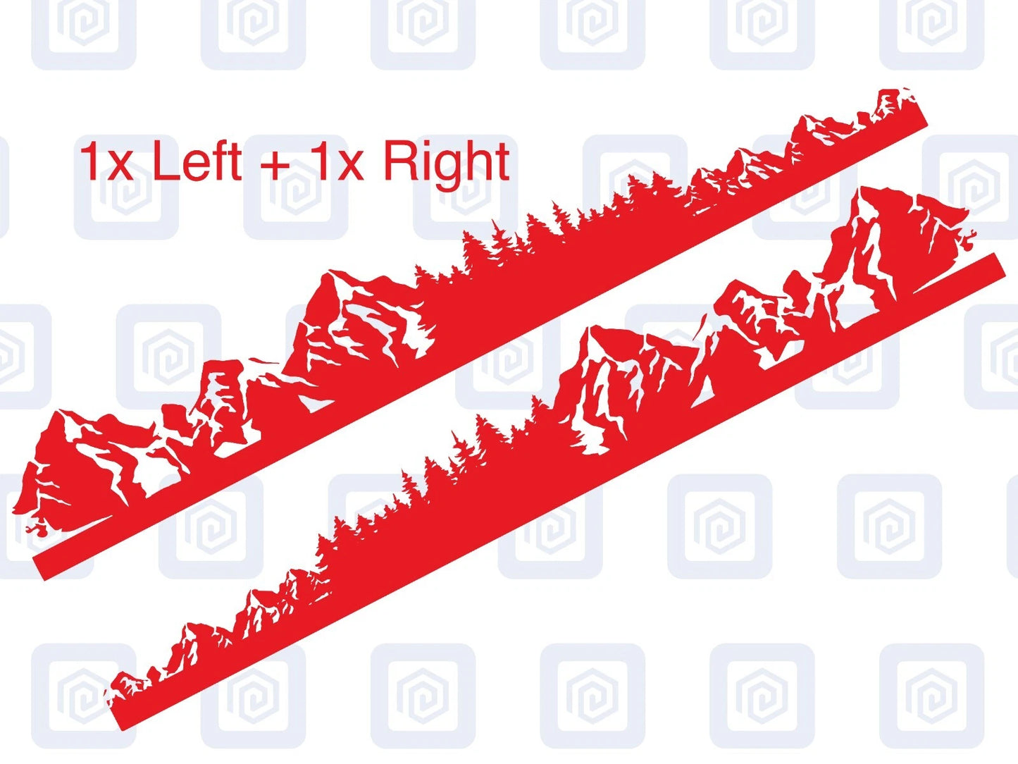 2x Mountain Range Side Stripe Vinyl Decals Camper Van Caravan Sticker Graphic