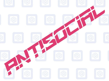 Antisocial Sticker JDM DUB Euro Stance VAG Window Vinyl Decal Graphic