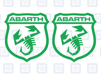 Fiat Abarth 500 595 695 Crest Scorpion Decal Sticker Pair (Set of 2)