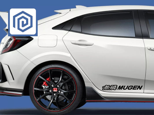 Honda Type R Mugen Side Decal Sticker Logo (set of 2) FN2 EP3 EK Civic Integra