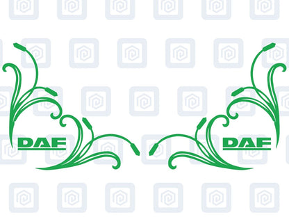 DAF Window Body Vinyl Decals For Truck Lorry XF XG XD XB CF LF Cab Pair x2