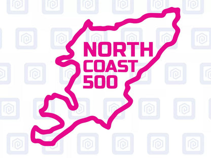 NC500 North Coast 500 Map Sticker Decal Graphic