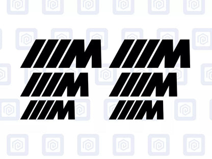 M Sport Brake Caliper Decals Fits BMW 318 320 325 330 335 sticker (set of 6)