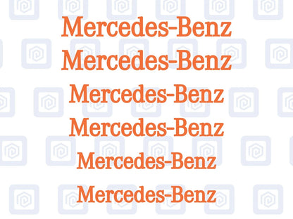Mercedes Benz Style Brake Caliper Decals Stickers AMG A45 C63 (x 6) Straight