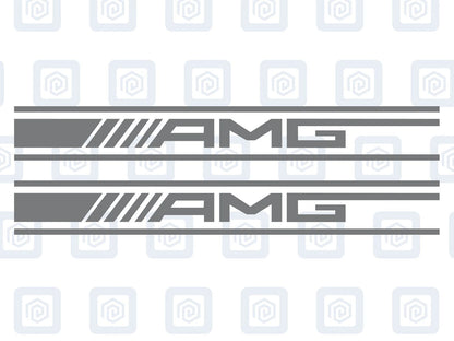 Mercedes A45 Spoiler Style Vinyl Decal Sticker Logo x 2 AMG A B C E S CLASS