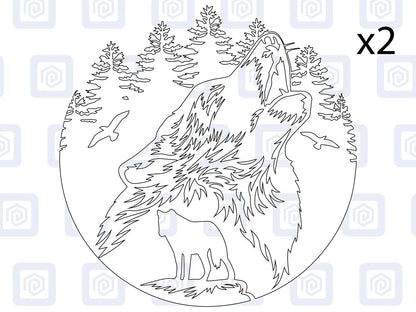 Howling Wolf Vinyl Decal For Camper Van Caravan Motorhome Graphic Campervan