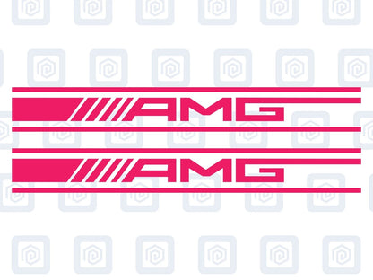 Mercedes A45 Spoiler Style Vinyl Decal Sticker Logo x 2 AMG A B C E S CLASSOpens