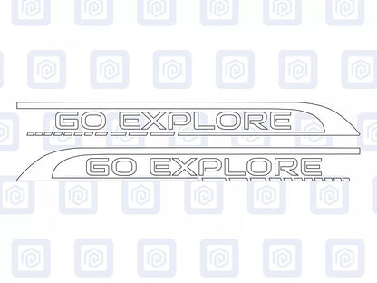 Go Explore Side Graphics Vinyl Decal For Camper Van Caravan Motorhome Sticker