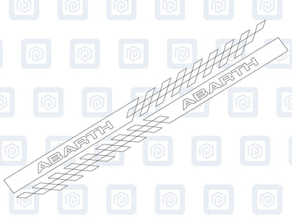 Fiat Abarth 500 595 695 Side Stripe Decal Sticker (Set of 2) Twin Air Sport Pop