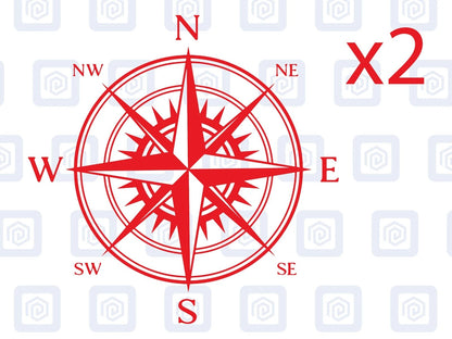 Compass Vinyl Decal For Camper Van Caravan Motorhome Sticker Graphic Campervan