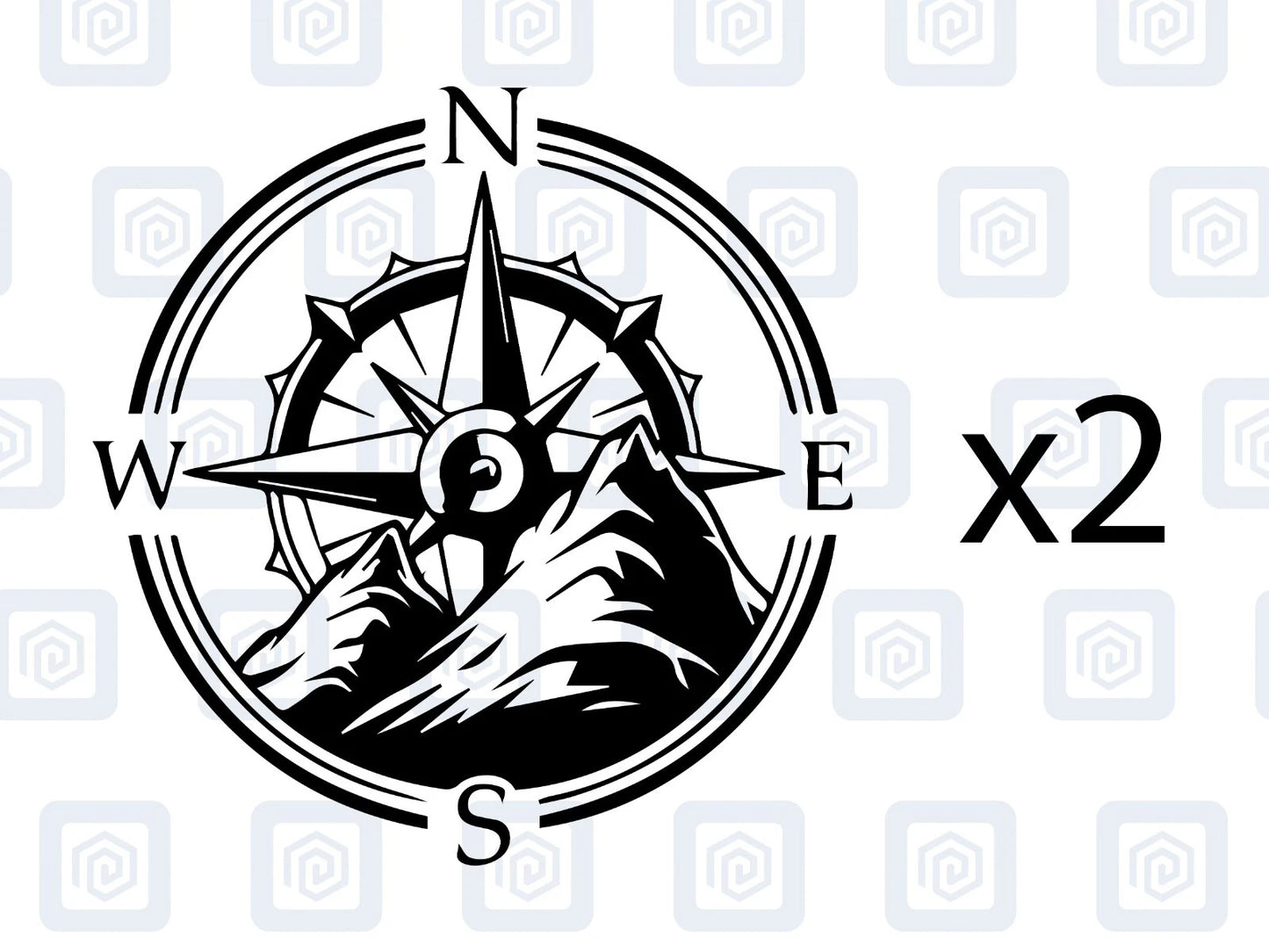 Roundel Compass Vinyl Decals For Campervan Motorhome Caravan Sticker Graphic