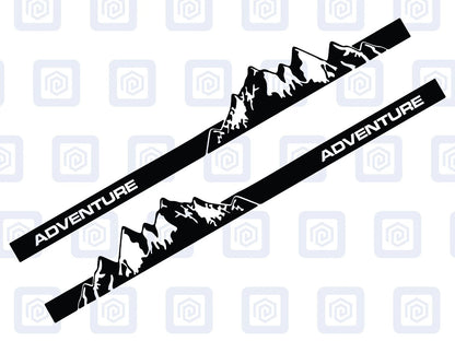 Adventure Full Side Vinyl Decals For Campervan Motorhome Caravan Sticker Graphic