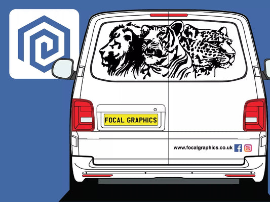 Lion Tiger Leopard Animal Vinyl Decals For Campervan Van Caravan Sticker Graphic