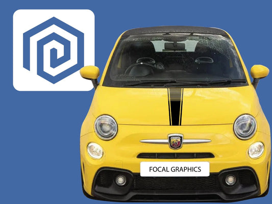 Fiat 500 Abarth 595 695 Bonnet Decal Sticker Stripe EsseEsse Competizione T-Jet