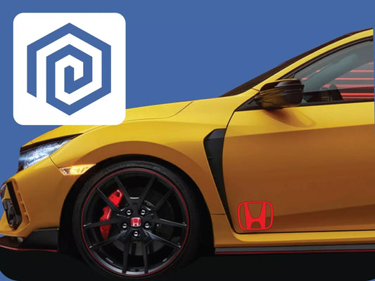 Honda H Door Vinyl Decals Fits Civic Accord CRV CRZ CRX TYPE R TYPE S x 2