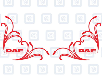 DAF Window Body Vinyl Decals For Truck Lorry XF XG XD XB CF LF Cab Pair x2