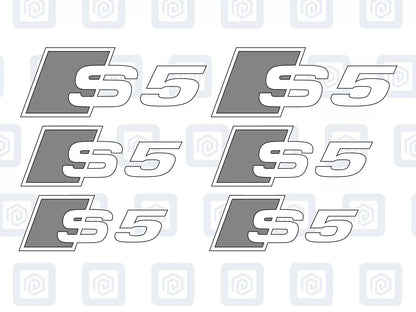 Audi S5 Brake Caliper Decals 2 Colour Fits A5 S5 RS5 5 High Temp Sticker Logos