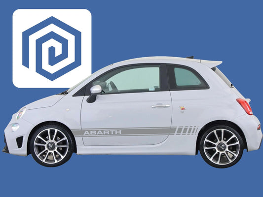 Fiat Abarth 500 595 695 Side Stripe Decal Sticker (Set of 2) Twin Air Sport Pop
