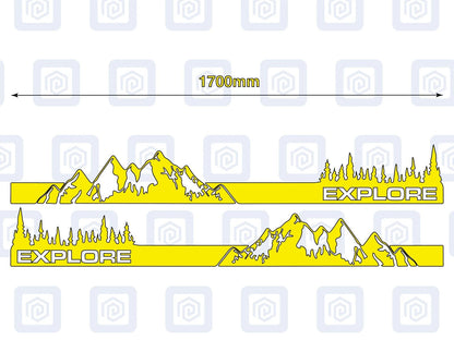 Explore Full Side Vinyl Decals For Campervan Motorhome Caravan Sticker Graphic