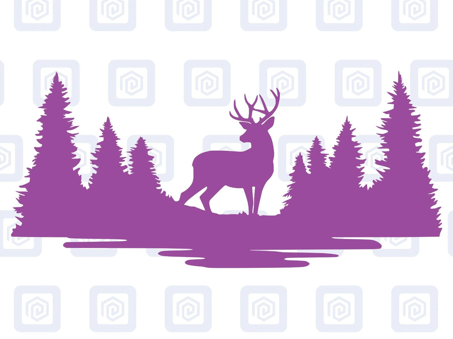 LARGE Deer Forrest Woodland Vinyl Decals For Camper Van Caravan Sticker Graphic