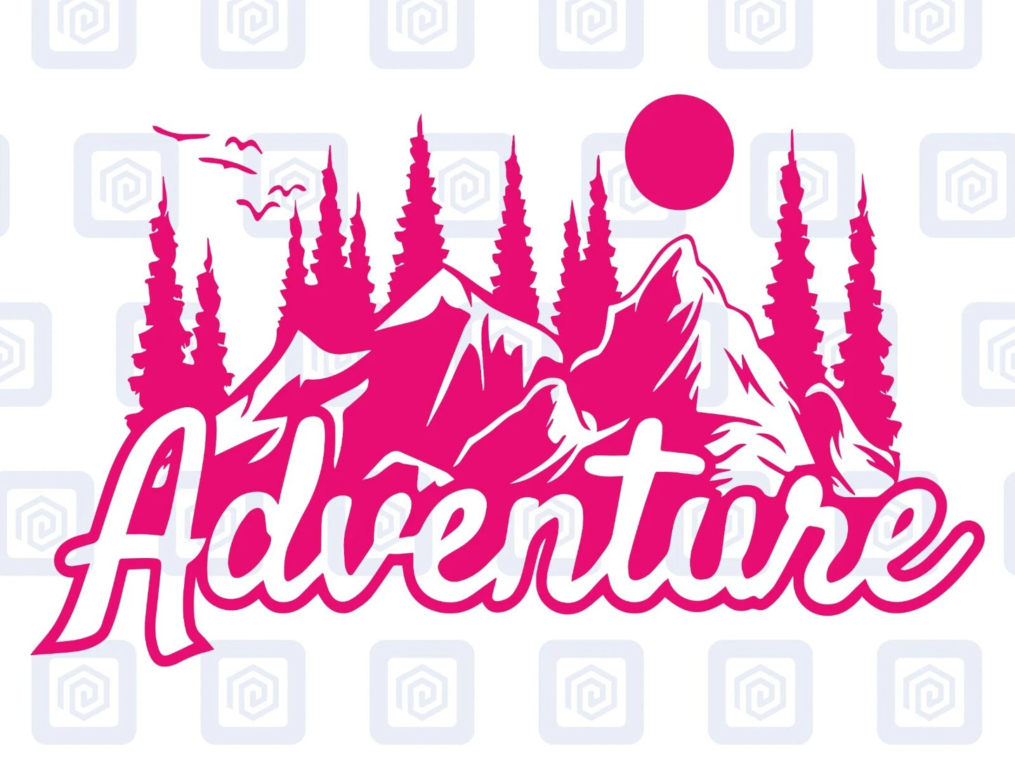 Adventure Mountain Vinyl Decal For Campervan Van Caravan Sticker Graphic Camping