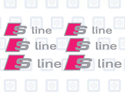 Audi S Line Brake Caliper Decals Fits A1 A3 A4 A5 A6 A7 TT sticker (set of 6)