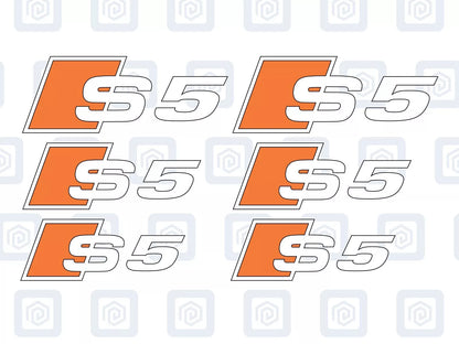 Audi S5 Brake Caliper Decals 2 Colour Fits A5 S5 RS5 5 High Temp Sticker Logos